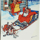 "Joulupukki ja -muori"-KULKEMATON JOULUKORTTI - pikkukuva 1