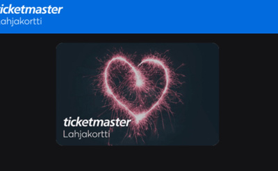 Ticketmaster-lahjakortti 150 €