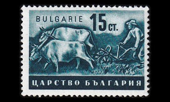 Bulgaria 414 ** Maatalous 15 St sinivihreä (1940)