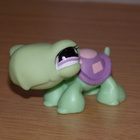 LITTLEST PET SHOP pinkki-lila kilpi KILPIKONNA #566 - pikkukuva 1