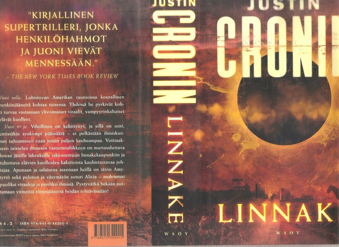 Cronin, Justin: Linnake, (trilogian 2.), WSOY 2013, skp, K3+