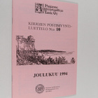 Kirjojen postimyyntiluettelo n:o 10 joulukuu 1994 - pikkukuva 1