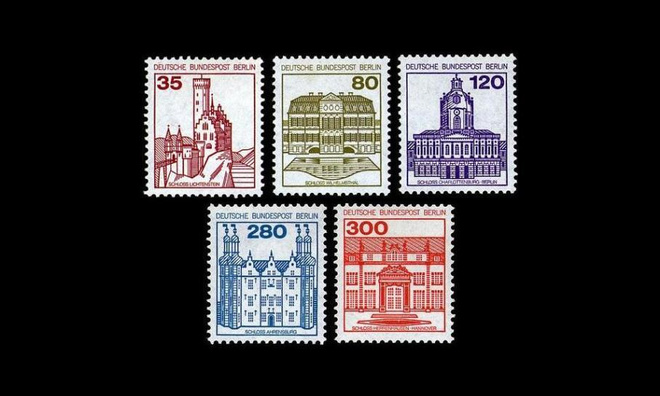 Berlin 673-7 ** Käyttösarja linnoja (1982)