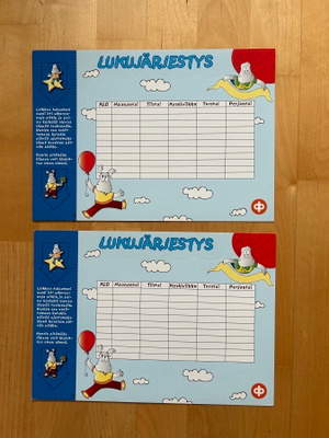 Hippo lukujärjestyksiä, 2 kpl