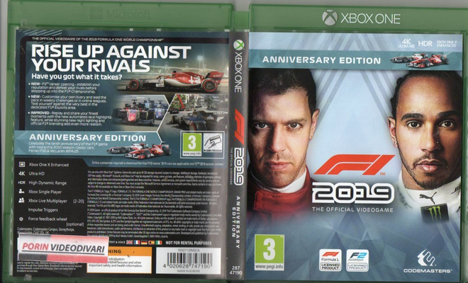 F1 2019	(78 430)	k		XBOXONE					ann.edition formula		3 - ikä