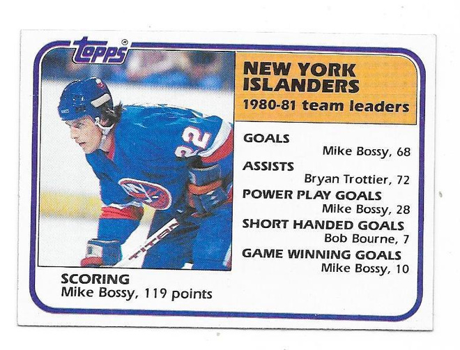 1981-82 Topps #57 Mike Bossy New York Islanders