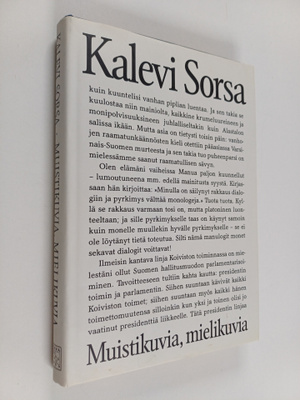 Kalevi Sorsa : Muistikuvia, mielikuvia