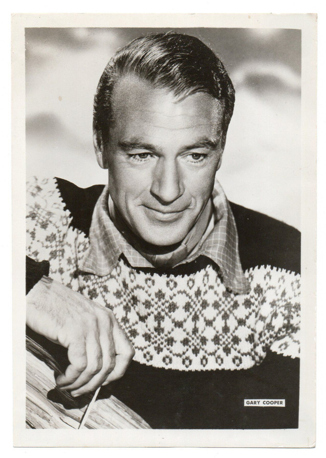 Vanha valokuva 40-luvulta Filmitähti GARY COOPER
