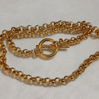 21k kullattu Kanadalainen papu kaulakoru Gold plated - pikkukuva 1