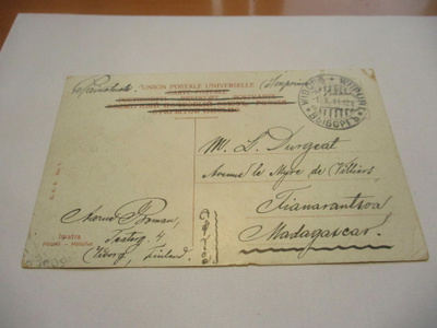 1911 Viipuri kortti Madagaskarille