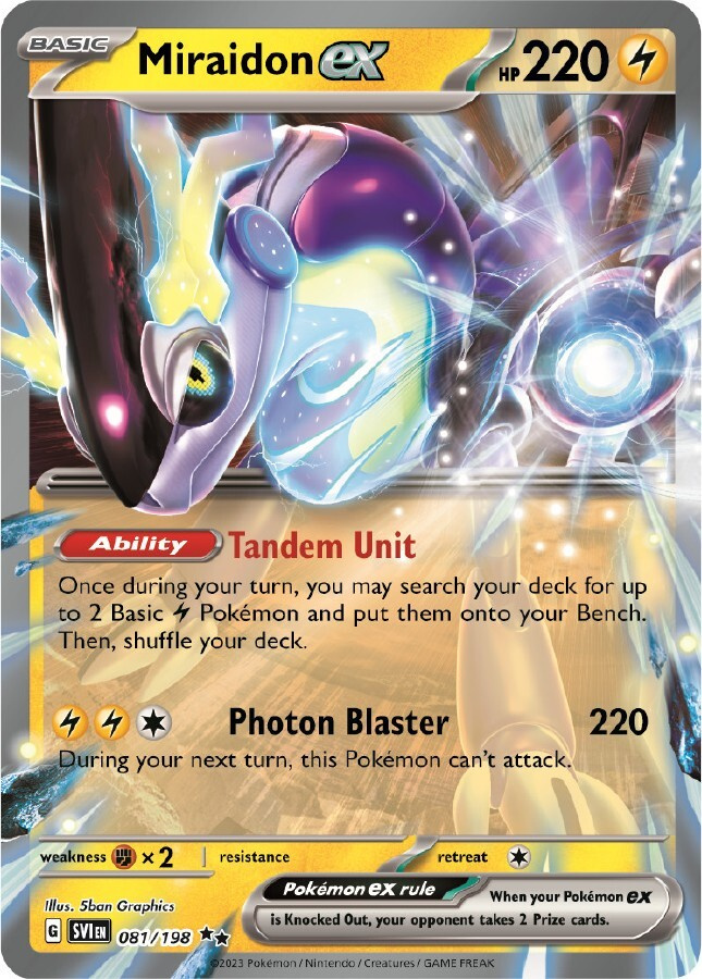 Miraidon ex 081/198 - Scarlet & Violet - NM/M