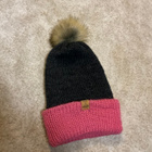 Upea pinkki harmaa tupsupipo hand made - pikkukuva 2