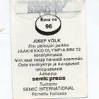 Semic Jääkiekko Olympia-MM 1972 n:o 96 JOSEF VÖLK - pikkukuva 2