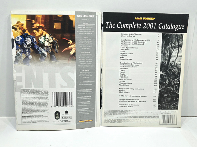 Games Workshop 2001 + 2006 Catalogue