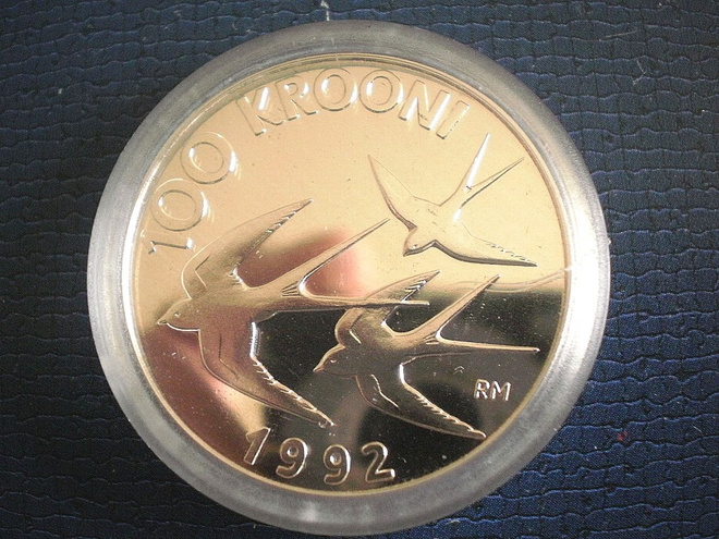 Eesti 100 krooni Juhlaraha v. 1992 Hopea