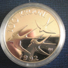 Eesti 100 krooni Juhlaraha v. 1992 Hopea - pikkukuva 1