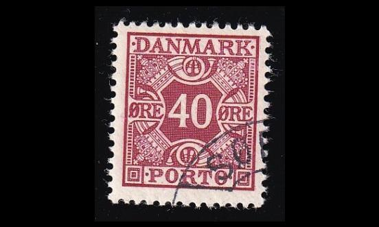 Tanska PORTO_37 o 40 öre punainen (1937)