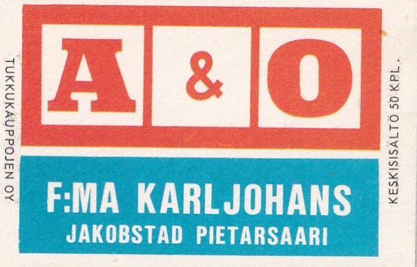 Jakobstad F:ma Karl Johans  A&O  b425