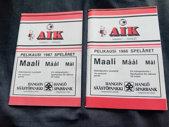 Hangö aik hanko peliohjelma 1987 ja 1986