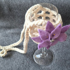 Alina´s Handmade virkattu viinilasin kantoapu - pikkukuva 2