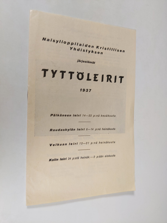 Naisylioppilaisen Kristillisen Yhdistyksen järjestämät ty...