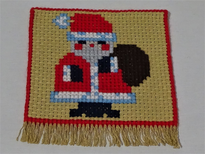 Retro joulutaulu joulupukki