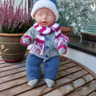 Neulepuku ja asusteet baby born nukelle. - pikkukuva 1