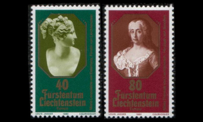 Liechtenstein 741-2 ** Europa merkkihenkilöitä (1980)