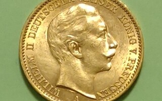Saksa, Preussen 20 Mark 1910 kultaraha.
