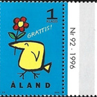 Ål 1996 Tervehdys-merkit 1. lk välilöpari numero ** LaPe 108 - pikkukuva 1