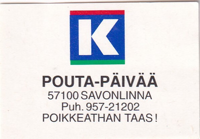 Savonlinna. Pouta - Päivää .    s67