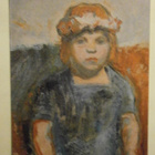 Juho Mäkelä: Seppelepäinen tyttö 1913, väripk, p. 1996 - pikkukuva 1