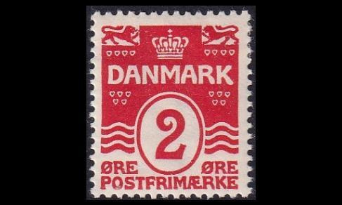 Tanska 78 * Aaltoviiva 18 syd. 2 öre (1913)