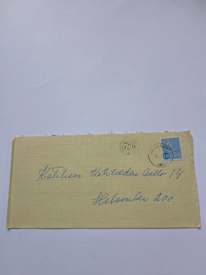 Postilähetys, jossa myös numeroleima 720,kts!