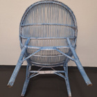 Kevyt siro rottinkituoli vaaleansininen vintage dusty blue - pikkukuva 5