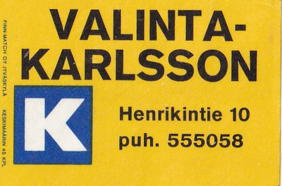 Valinta Karlsson , Henrikintie 10,  b426