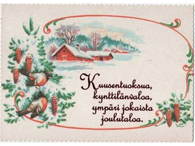kortti Carlsson Lars Talvimaisemassa lintukin - erilaisia