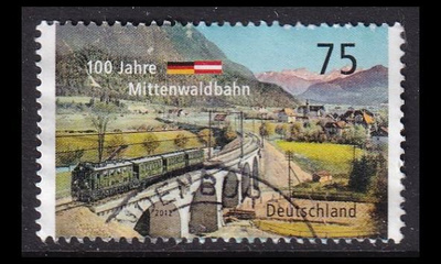 Saksa 2951 o Mittenwaldbahn rautatie 100v (2012)