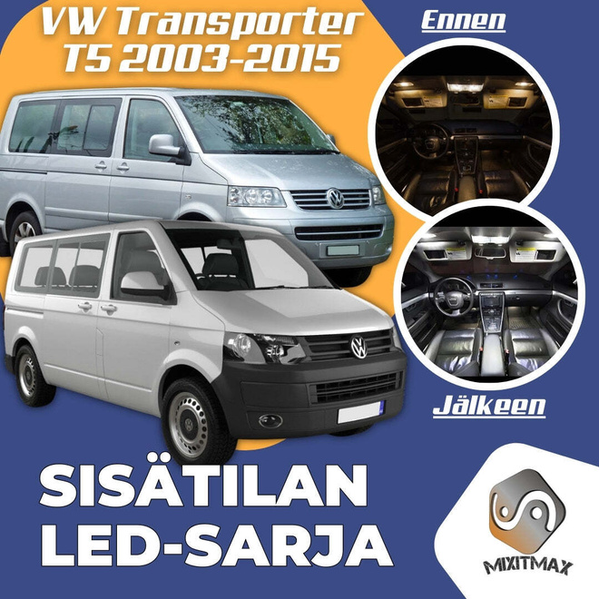 Volkswagen Transporter (T5) Sisätilan LED-sarja 