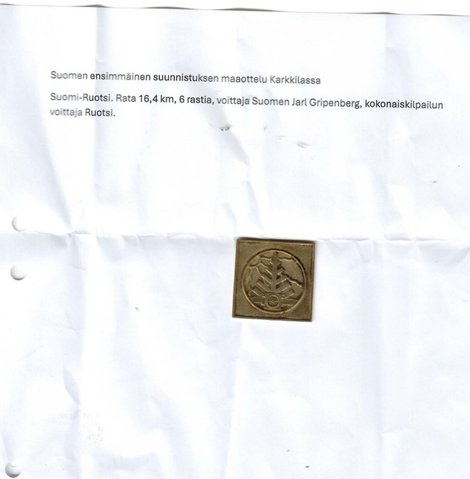 Suomen 1. suunnistuksen maaottelu Karkkilassa 7.10.45