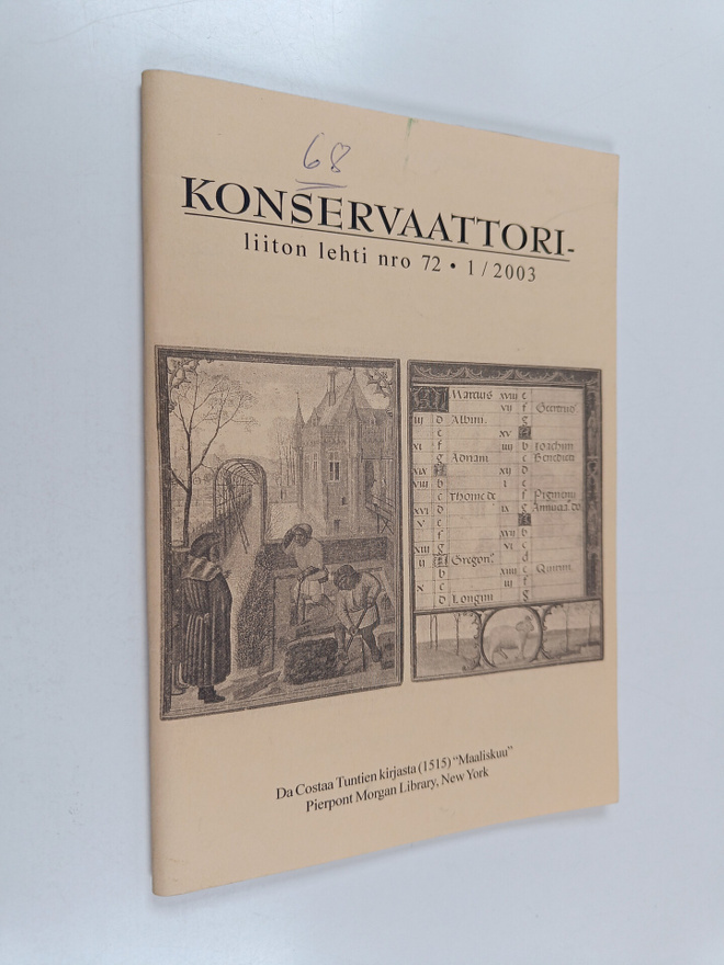 Konservaattoriliiton lehti nro 72, 1/2003