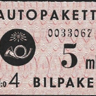 1949 AP 2 punainen 5 mk vesileima III ** LaPe AP 2 a W III - pikkukuva 1