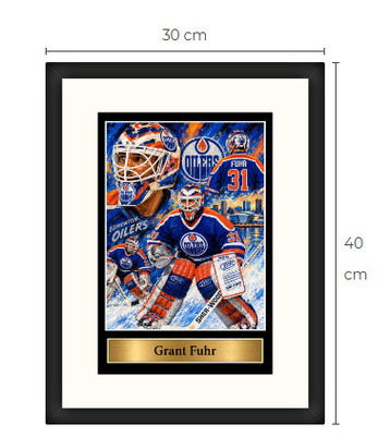 Uusi Grant Fuhr Edmonton NHL art print Limited Edition
