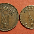 Harvinaiset:  5 penniä 1910 + 10 penniä 1898. (KD7) - pikkukuva 2