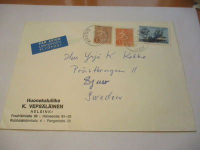 1968 Laajalahti sekap lentokuori Ruotsiin