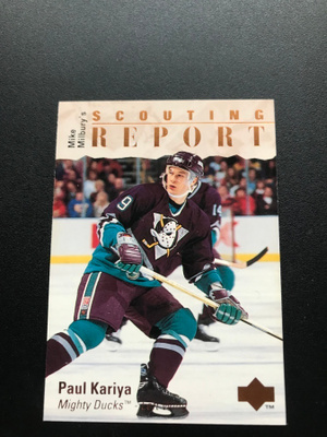 1995-96 Upper Deck Scouting Report Paul Kariya #245