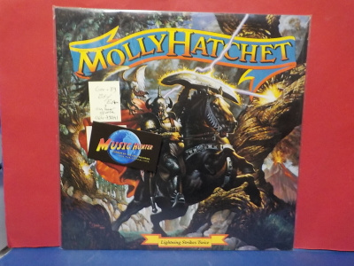 MOLLY HATCHET - LIGHTNING STRIKES TWICE EX-/EX- GER -89 LP