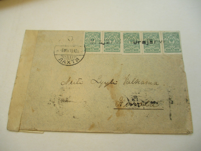 1915 Urajärvi rivil sens kuorella