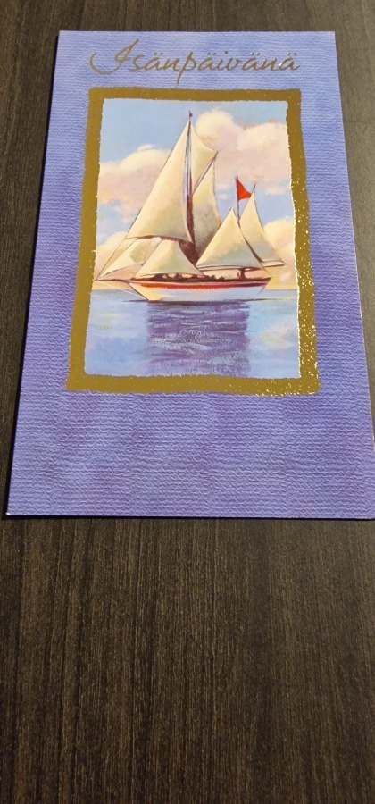 Isänpäiväkortti, taittokortti, Hallmark, PALETTI