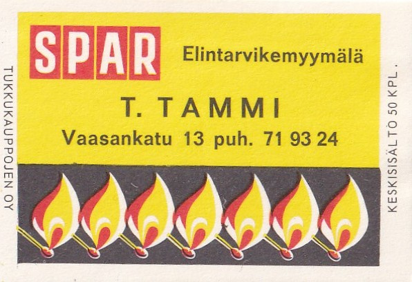 T. Tammi. Vaasankatu 13. SPAR   ,   b420